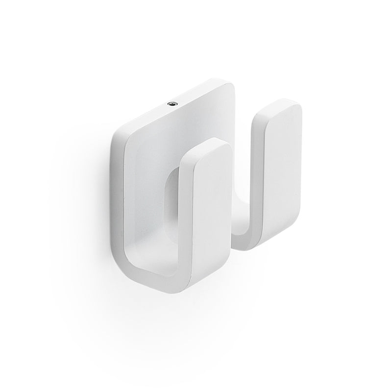 Gedy Outline Double Robe Hook - White