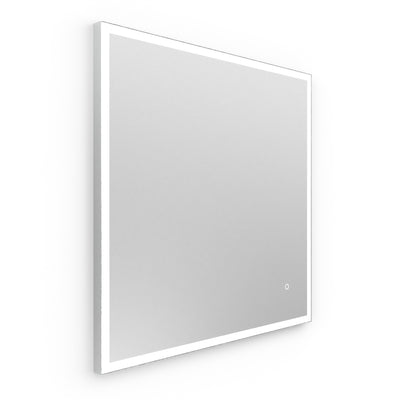 Origins Living Tate Light Square Mirror 70x70cm - Polished Aluminium