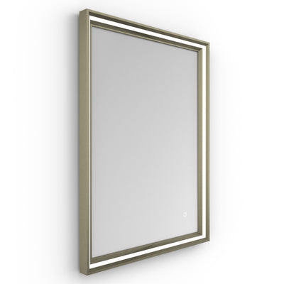 Origins Living Lexington LED Illuminated Mirror 60 Brushed Bronze - 600 x 800mm