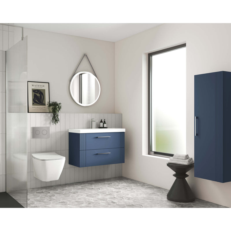 Nuie Deco 1200 x 383mm Wall Hung Vanity Unit With 4 Drawers & Twin Basin
