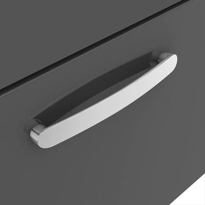Como 600mm Wall Hung Single Drawer Vanity Unit & Thin Edge Basin - Gloss Grey