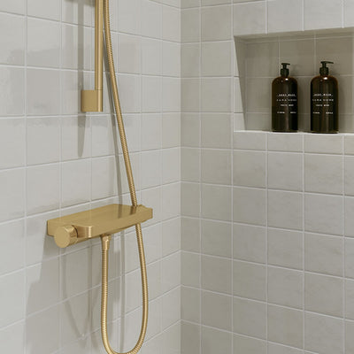 Britton Bathrooms Hoxton Thermostatic Shower Valve - Brushed Brass