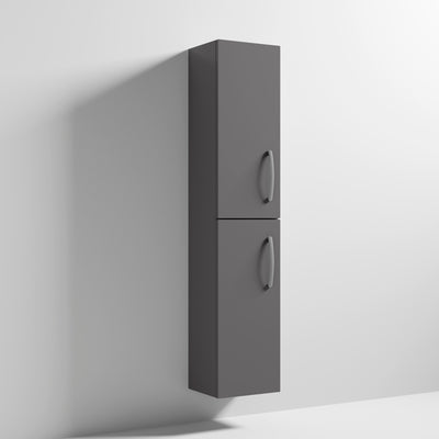 Cape 300mm Tall Unit With 2 Doors - Gloss Grey