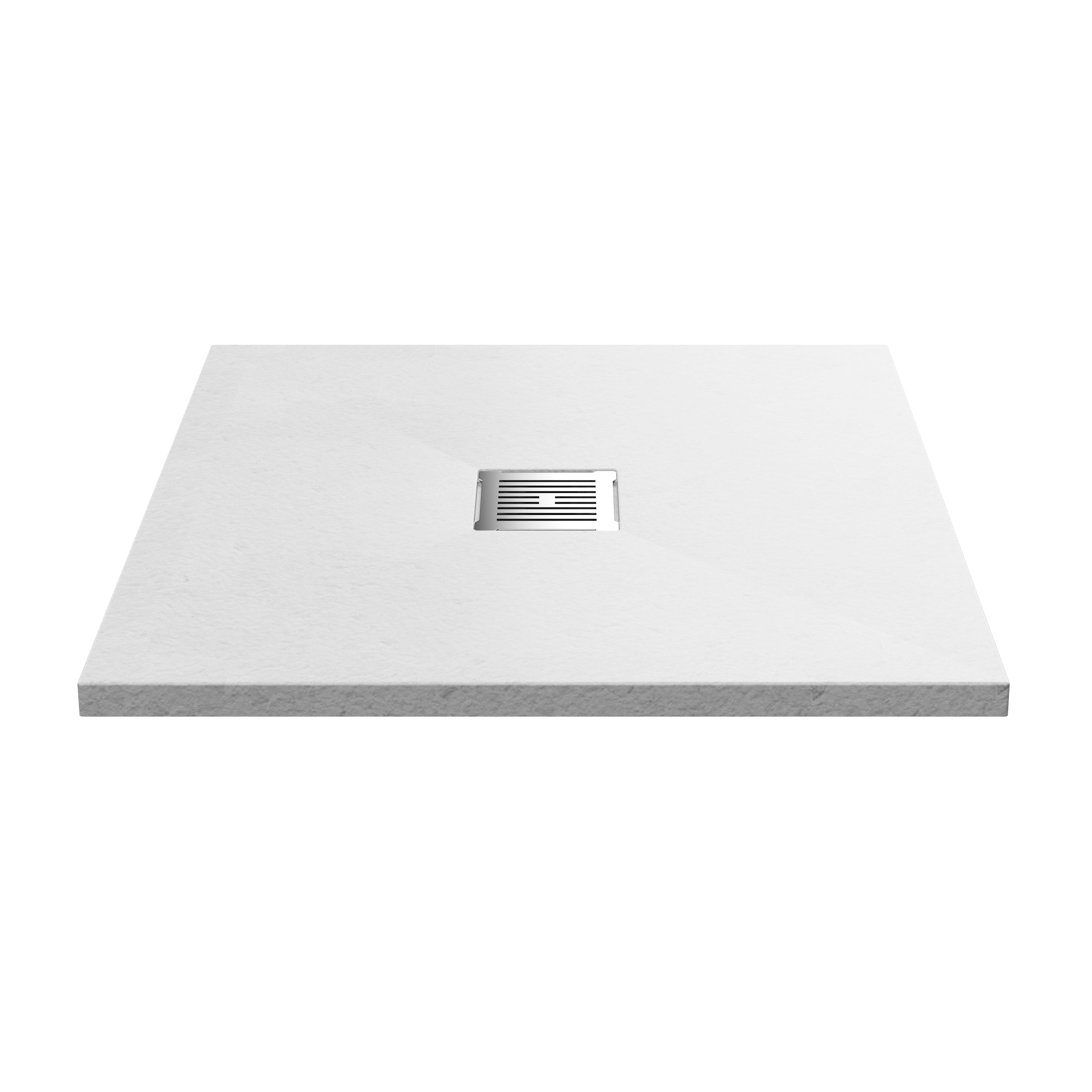 Nuie Slimline White Slate Square Shower Tray BathLab.co.uk