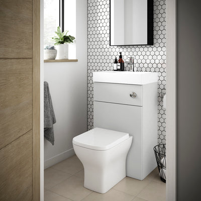 Nuie Athena 2 In 1 500 x 355mm WC & Vanity Unit With Basin & Concealed Cistern