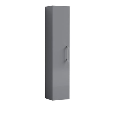 Nuie Arno 300 x 253mm Wall Hung Tall Unit With 1 Door - Cloud Grey Gloss
