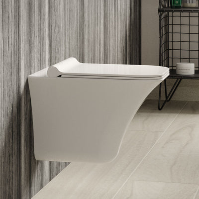 Hudson Reed Grace Rimless Wall Hung Toilet & Soft Close Seat