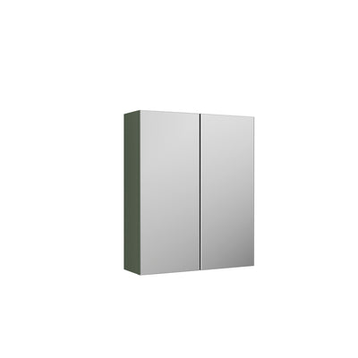 Nuie Parade 600 x 715 x 180mm Mirror Cabinet With 2 Doors - Green Satin