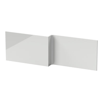 Hudson Reed 1700mm Shower Bath Front Panel - Gloss Grey Mist