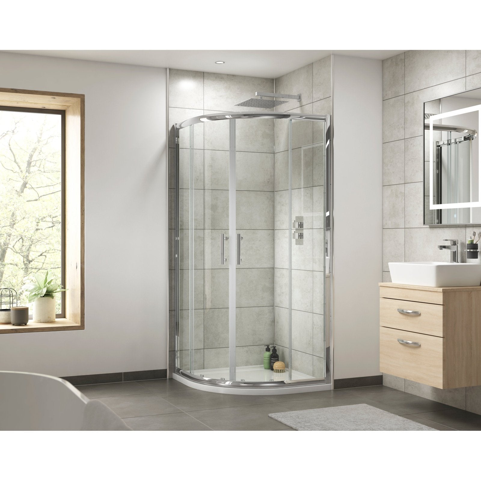 Porto 6mm Quadrant Shower Enclosure BathLab.co.uk