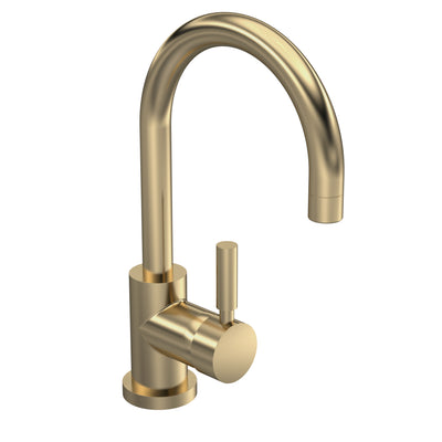 Hudson Reed Tec Lever Side Action Basin Mixer With Waste - Brushed Brass