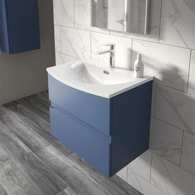 Blue bathroom vanity units