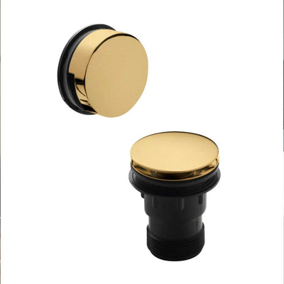 Brushed brass bathroom wastes at BathLab.co.uk