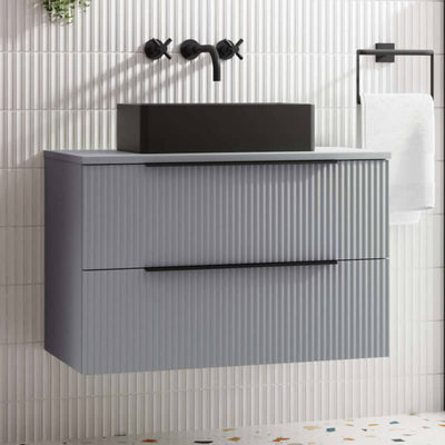 Hudson Reed Fluted - Satin Grey