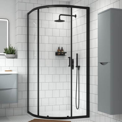 The Porto Matt Black shower enclosure & bath screen collection