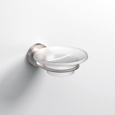 Sonia Tecno Project Glass Soap Dish - Brushed Nickel