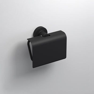 Sonia Tecno Project Toilet Roll Holder with Flap - Black