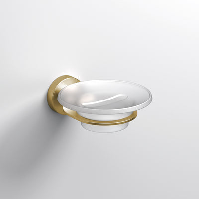 Sonia Tecno Project Glass Soap Dish - Brushed Brass