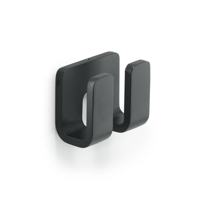 Gedy Outline Double Robe Hook - Black