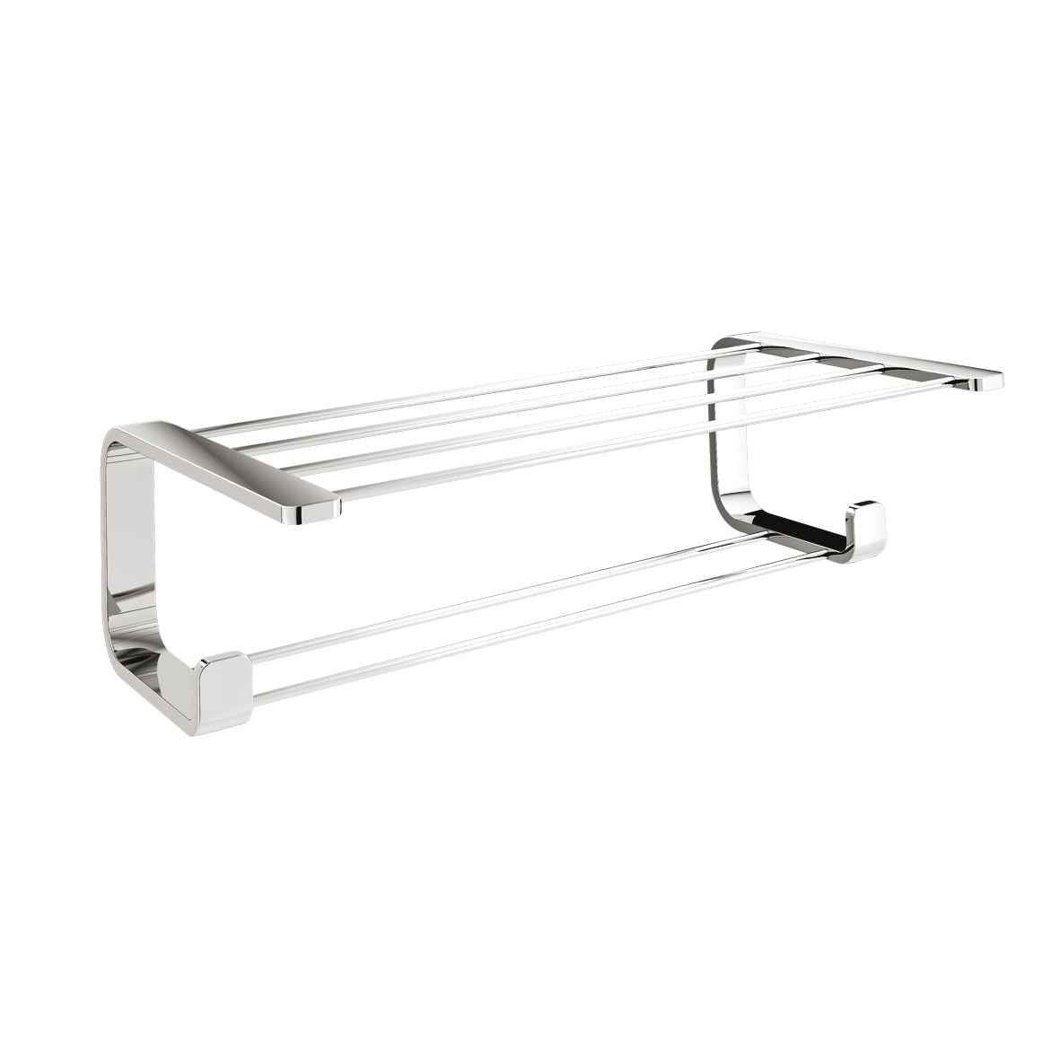 Étagère De Lavabo Gedy Texas 3719-60-13 - Verre Et Chrome, 60 Cm - Neuf