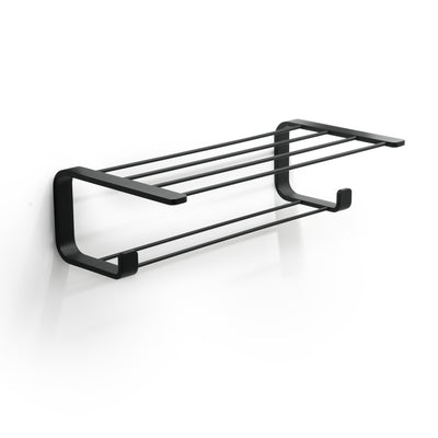 Gedy Outline Double Towel Rack - Black
