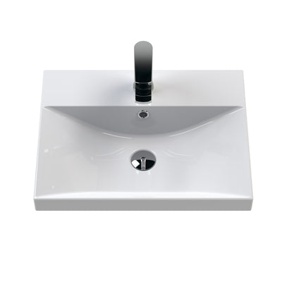 Nuie Deco 500 x 383mm Wall Hung Vanity Unit With 1 Drawer & Ceramic Basin