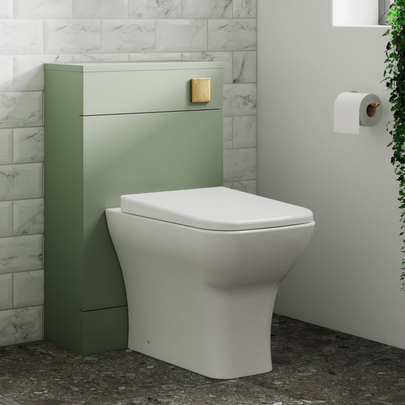Nuie Ava Rimless Back To Wall Toilet & Soft Close Seat - 500mm Projection