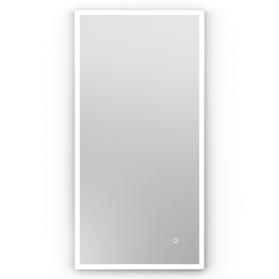Origins Living Tate Light Rectangular Mirror 50x100cm - White