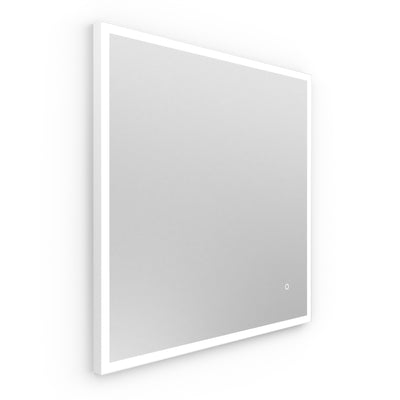Origins Living Tate Light Square Mirror 70x70cm - White