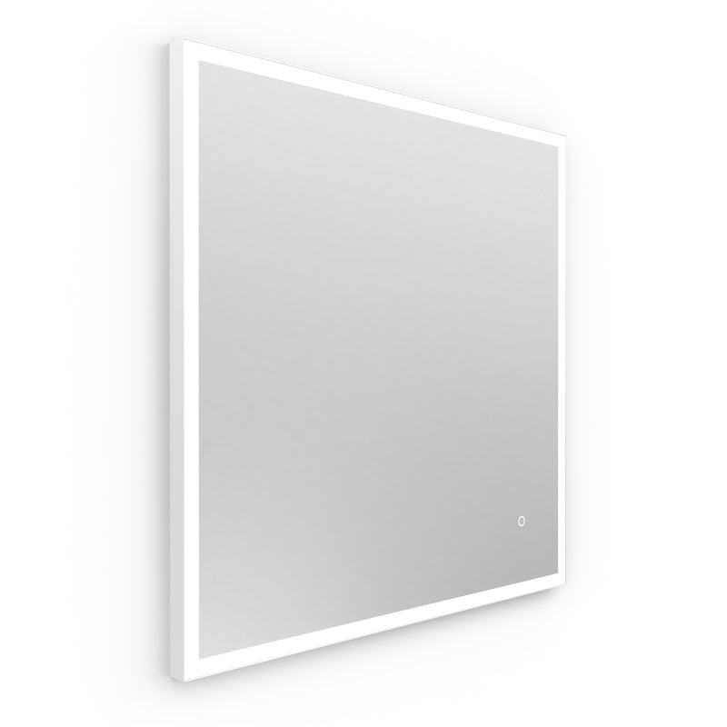 Origins Living Tate Light Square Mirror 70x70cm - White