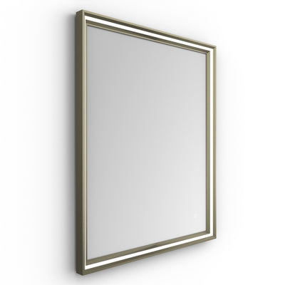 Origins Living Lexington LED Illuminated Mirror 75 Brushed Bronze - 750 x 900mm