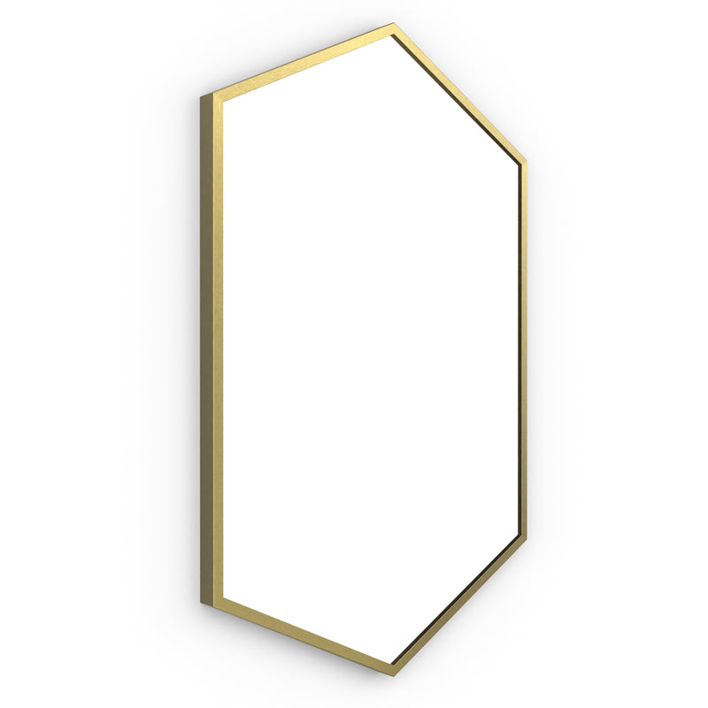 Origins Living Docklands Hexagonal Mirror 50x75cm - Brushed Brass
