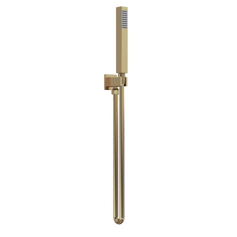 Cape Brushed Brass Concealed Shower Package With Fixed Head & Handset