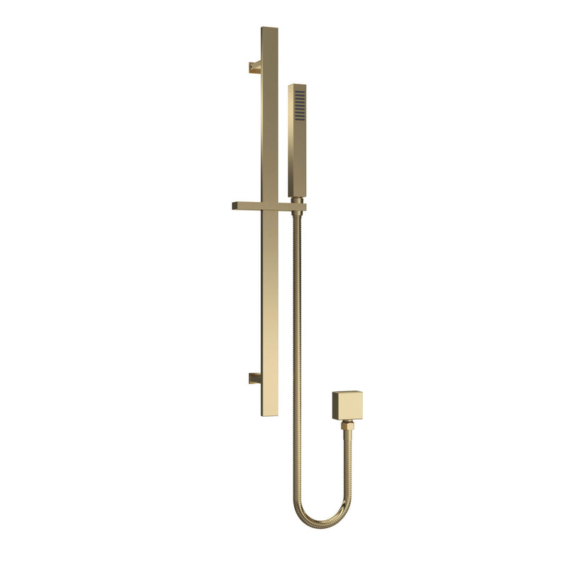 Cape Brushed Brass Concealed Shower Package With Rail Kit