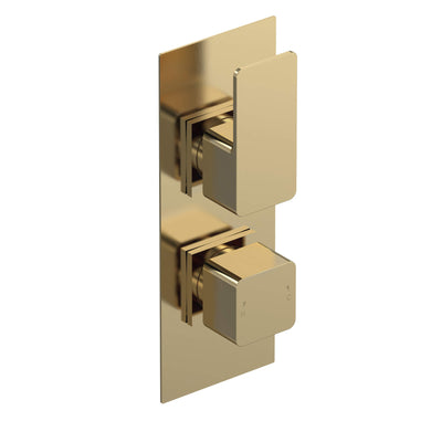 Cape Brushed Brass Concealed Shower Package With Fixed Head