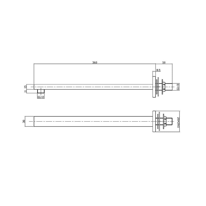 Cape Black Concealed Shower Package With Fixed Head