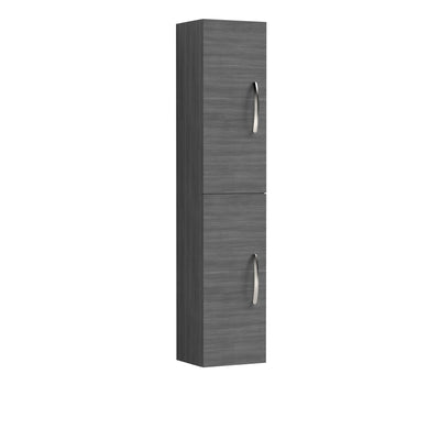Cape 300mm Tall Unit With 2 Doors - Anthracite Woodgrain
