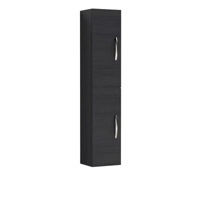 Cape 300mm Tall Unit With 2 Doors - Charcoal Black