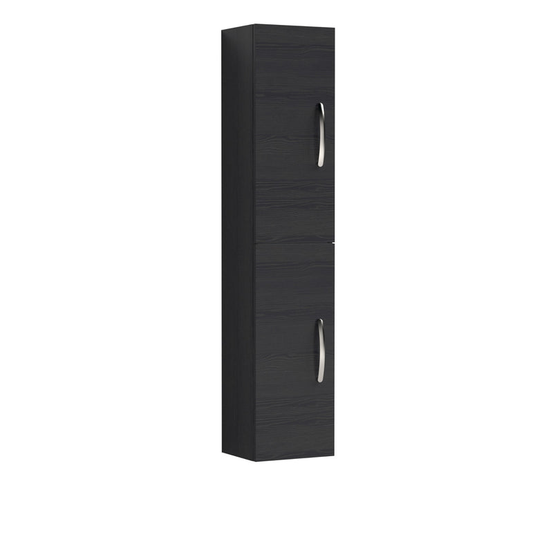 Cape 300mm Tall Unit With 2 Doors - Charcoal Black