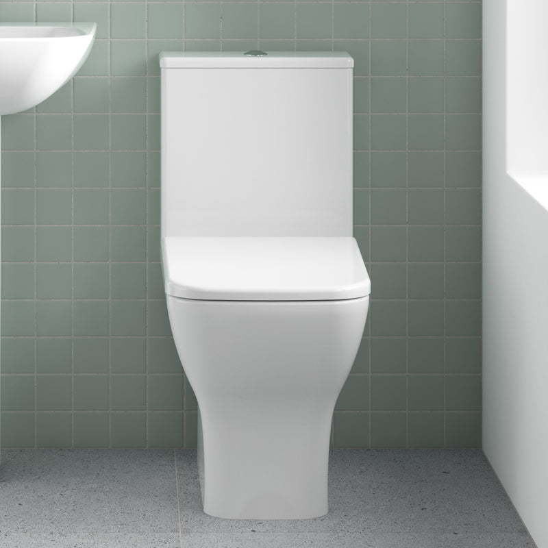 Como Compact Rimless Close Coupled Toilet & Soft Close Seat