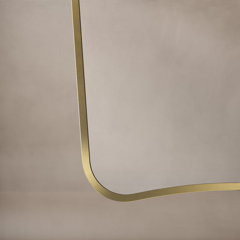 Origins Living Delphine Mirror 60 x 90cm - Brushed Brass