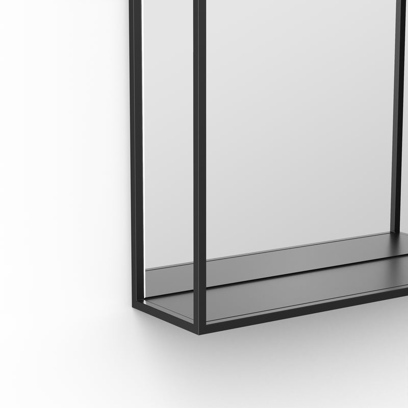 Origins Living Docklands Mirror With Shelf 50x80cm - Black