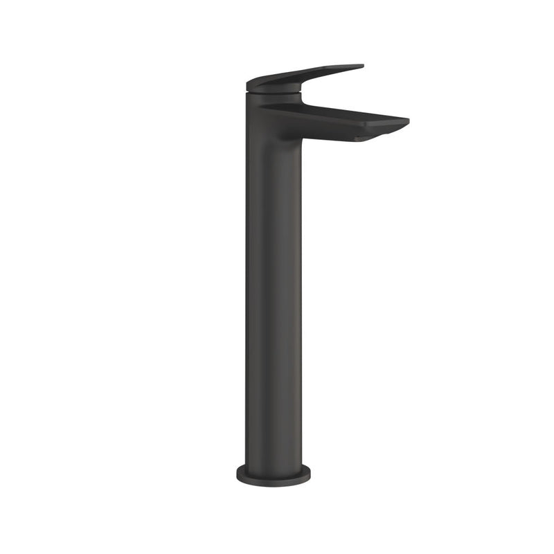 Britton Bathrooms Greenwich Tall Mono Basin Mixer - Matt Black