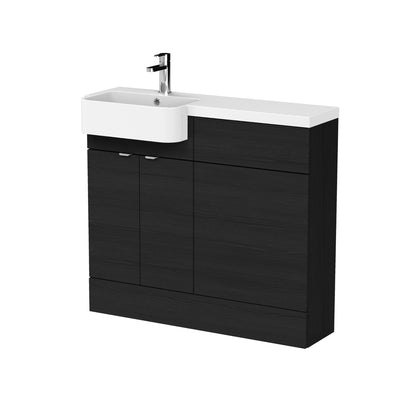 Hudson Reed Fusion 1000mm Floorstanding Combination Unit With Round Semi Recessed Basin