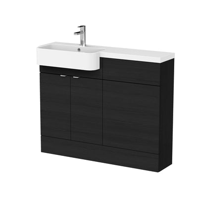 Hudson Reed Fusion 1100mm Floorstanding Combination Unit With Round Semi Recessed Basin