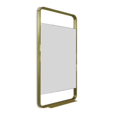 Origins Living Ludgate Mirror with Shelf 55x100cm - Brushed Brass