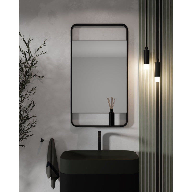 Origins Living Ludgate Mirror with Shelf 55x100cm - Black