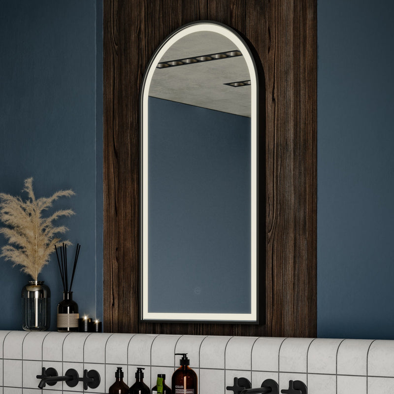 Origins Living Lomax Light Arch Mirror 40x80cm - Black