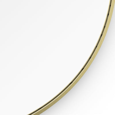 Origins Living Lomax Round Mirror 70cm - Brushed Brass