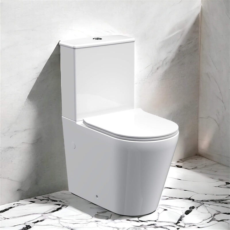 Lana Rimless Close Coupled Back To Wall Toilet & Soft Close Seat